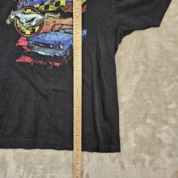 Ford Mustang T-Shirt Motorsports Classic Muscle Car Mens Sz L Black Short Sleeve - Picture 4 of 10